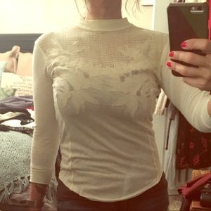 Ivory extra feminine and romantic top ❤️